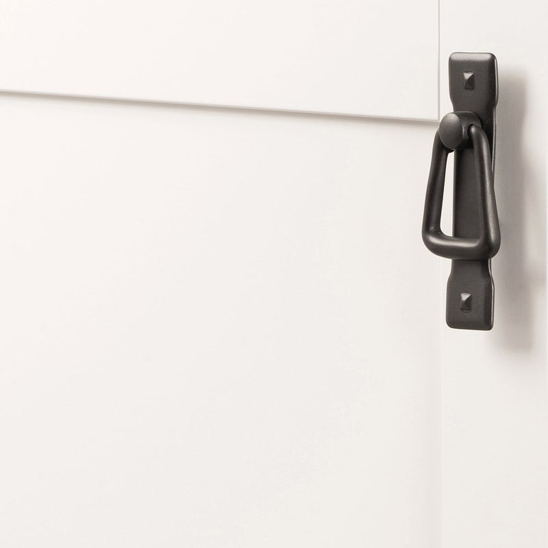 Hickory Hardware 1 Pack Solid Core Kitchen Cabinet Pulls, Luxury Cabinet Handles, Hardware for Doors & Dresser Drawers, 1-1/4 Inch Hole Center, Black Mist Antique, Old Mission Collection - Image 3